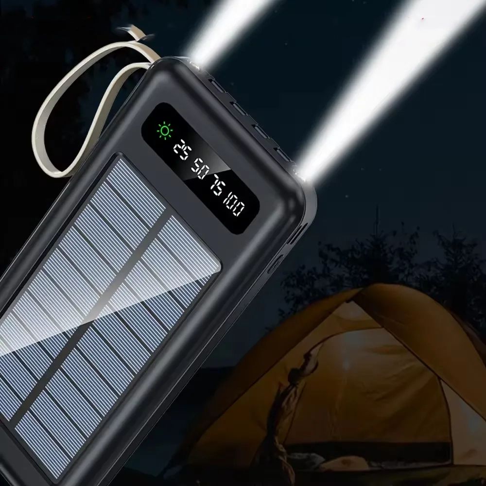 Batería Portátil Solar Power Bank 14000mah Color Negro Mcasa3